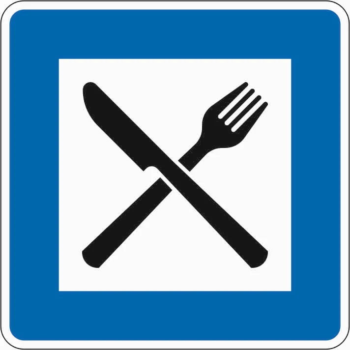 365-56 - Raststätte an der Autobahn Verkehrsschild
