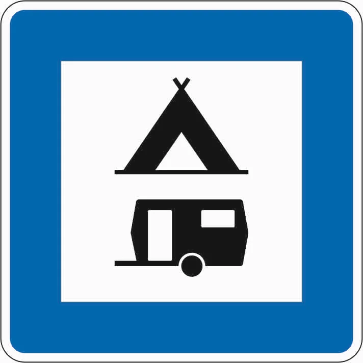 365-60 - Zelt- und Wohnwagenplatz Verkehrsschild