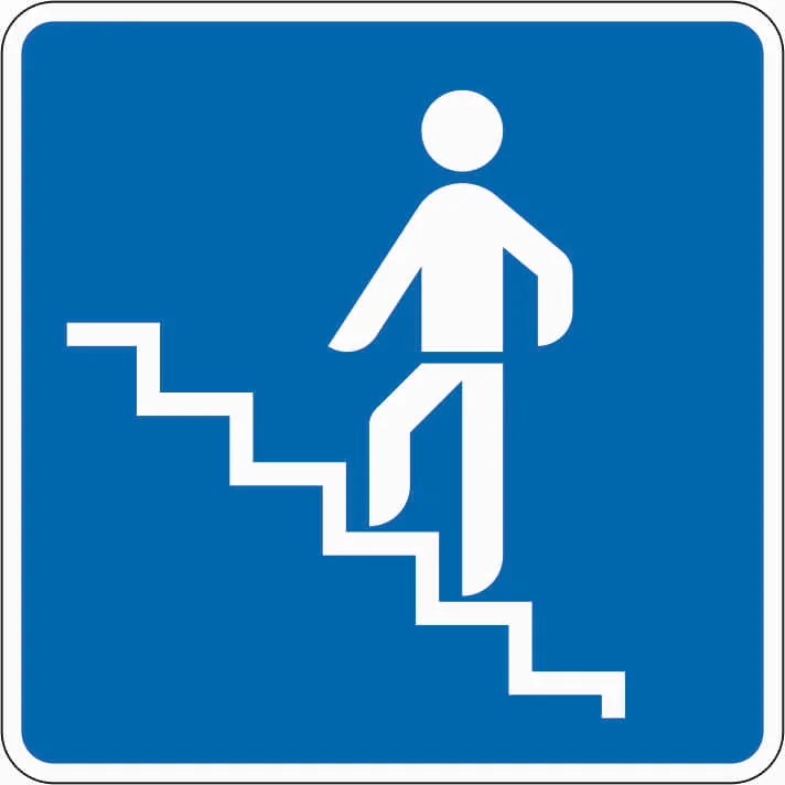365-64 - Fußgängerüberführung Verkehrsschild
