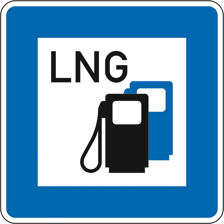 365-69 - LNG-Tankstelle Verkehrsschild