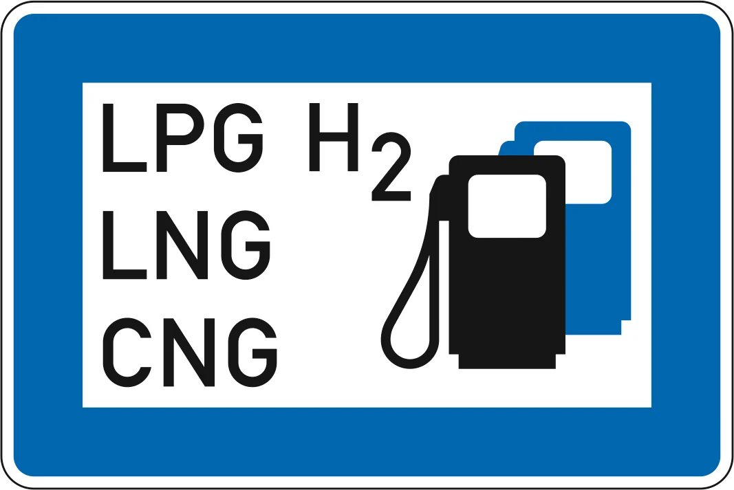 365-71 - Tankstelle mit Tankmöglichkeit aller Kraftstoffarten Verkehrsschild