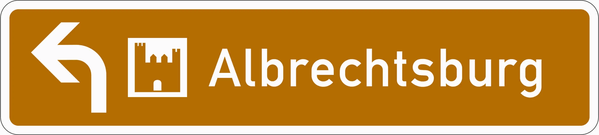 386.1-11 - Touristinformation als Wegweiser - Vorwegweiser linksweisend Verkehrsschild