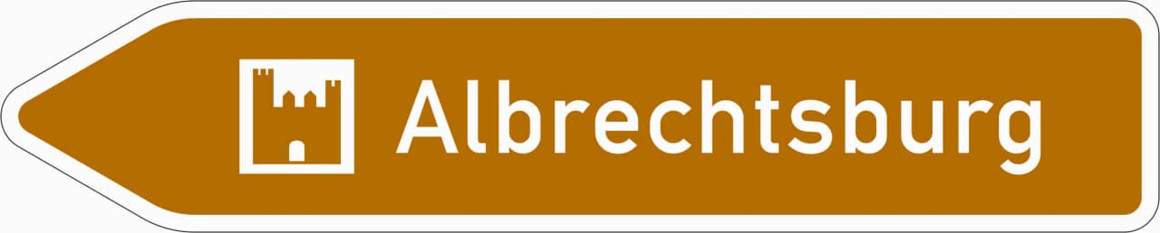 386.1-12 - Touristinformation als Wegweiser – Pfeilwegweiser linksweisend Verkehrsschild
