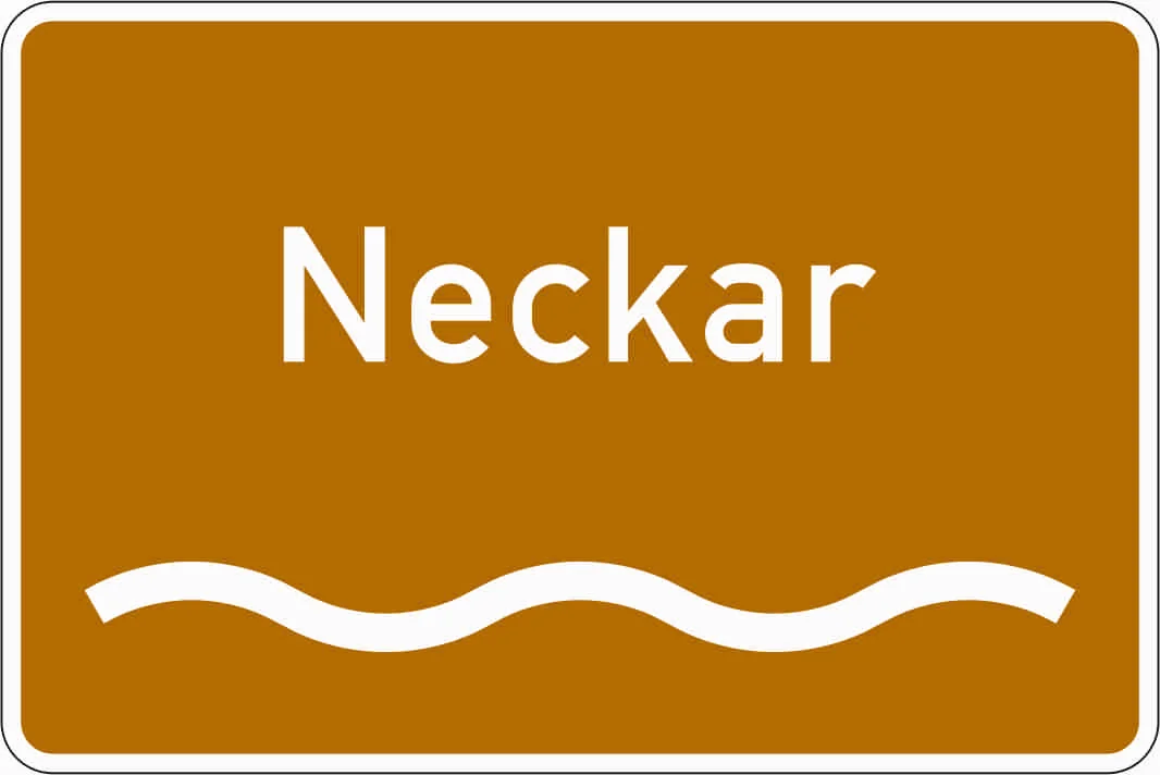386.1-53 - Touristische Informationstafel Fluss Kanal Verkehrsschild