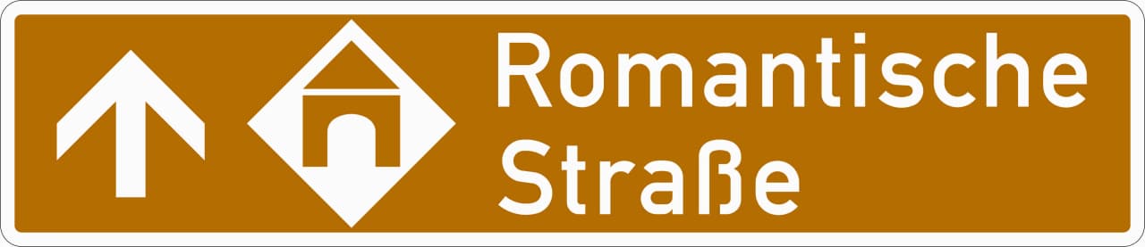 386.2-30 - Touristische Route - Wegweiser geradeaus Verkehrsschild