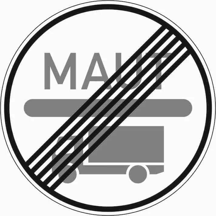 390.2 - Ende der Mautpflicht nach dem Bundesfernstraßenmautgesetz road sign