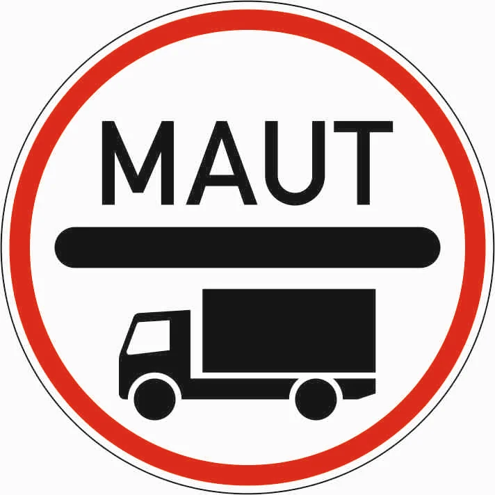390 - Mautpflicht zu den Bundesfernstraßen Verkehrsschild