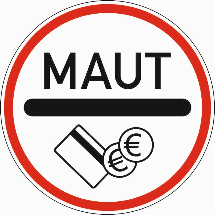 391 - Mautpflichtige Strecke Verkehrsschild