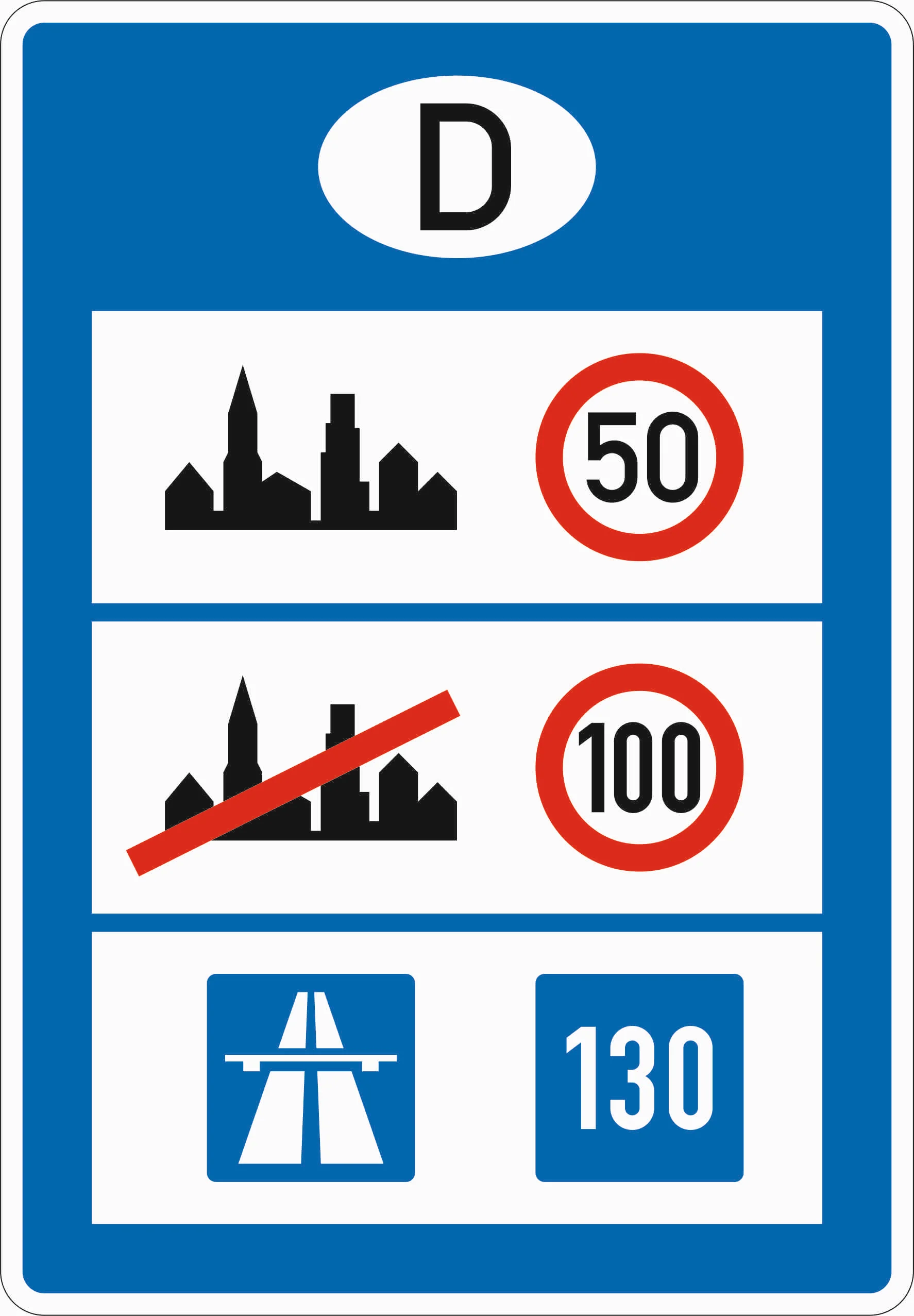393 - Informationstafel an Grenzübergangsstellen Verkehrsschild