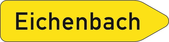 419-20 - Richtungspfeil auf Straßen mit geringerer Verkehrsbedeutung - rechtsweisend Verkehrsschild