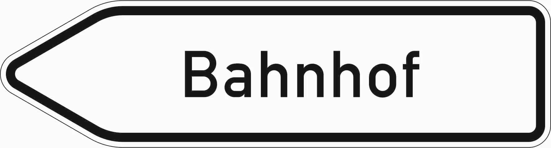 432-10 - Richtungspfeilweiser zu Zielen mit erheblicher Verkehrsbedeutung - linksweisend Verkehrsschild