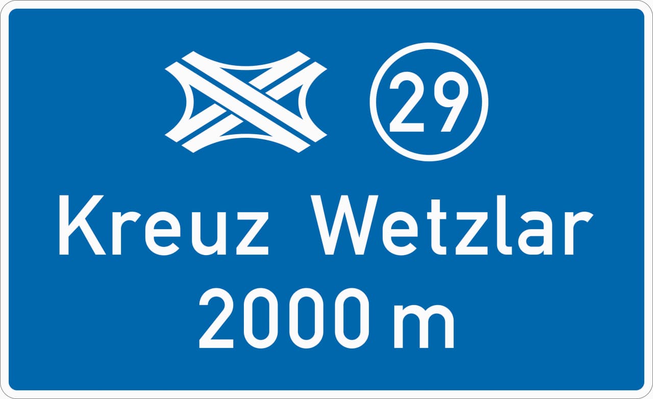 448-AK - Ankündigungstafel für Autobahnanschlussstellen Verkehrsschild