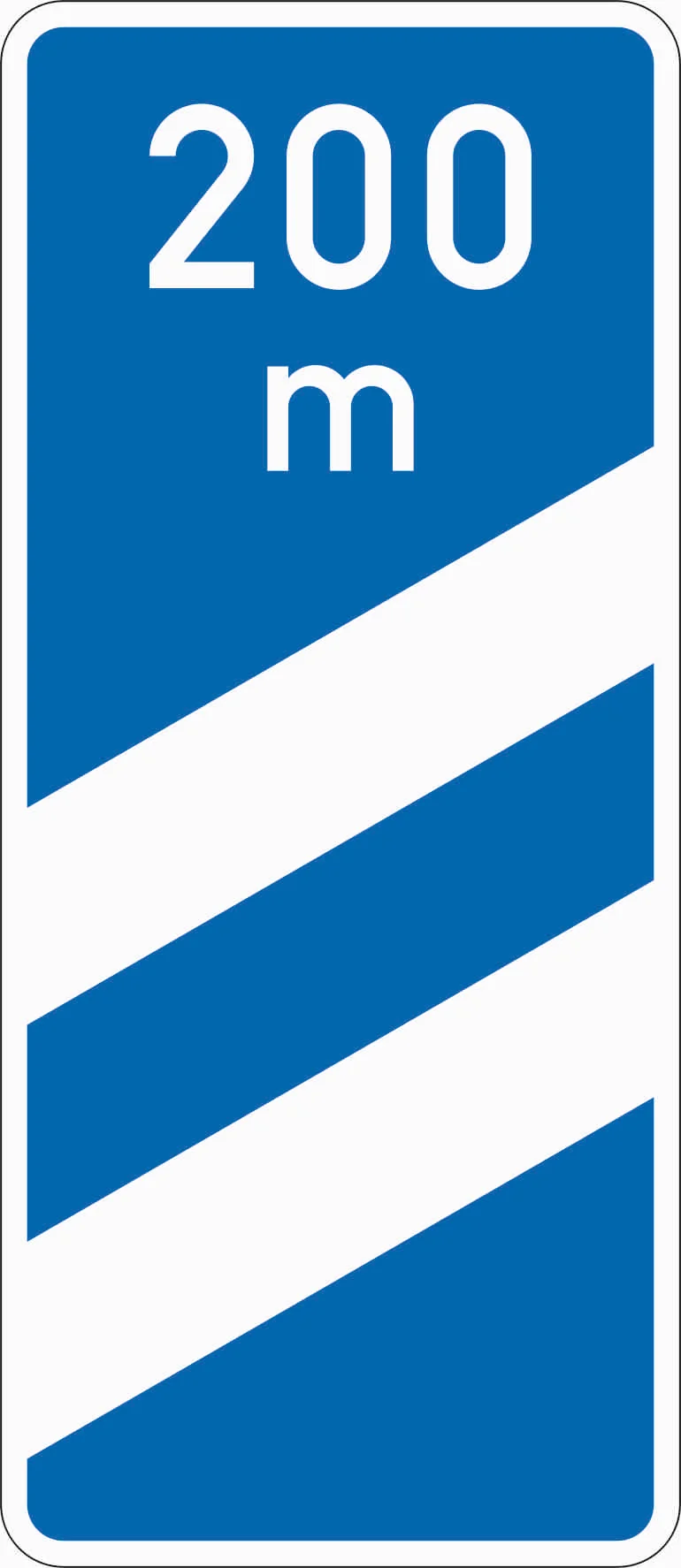 450-51 - Ankündigungsbake - zweilane (200 m) Verkehrsschild