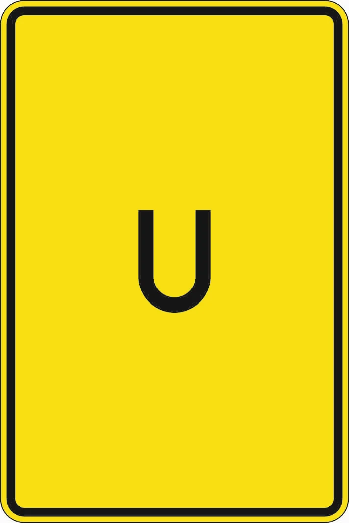 455.1-50 - Ankündigung Fortsetzung Umleitung - ohne Pfeilsymbol Verkehrsschild