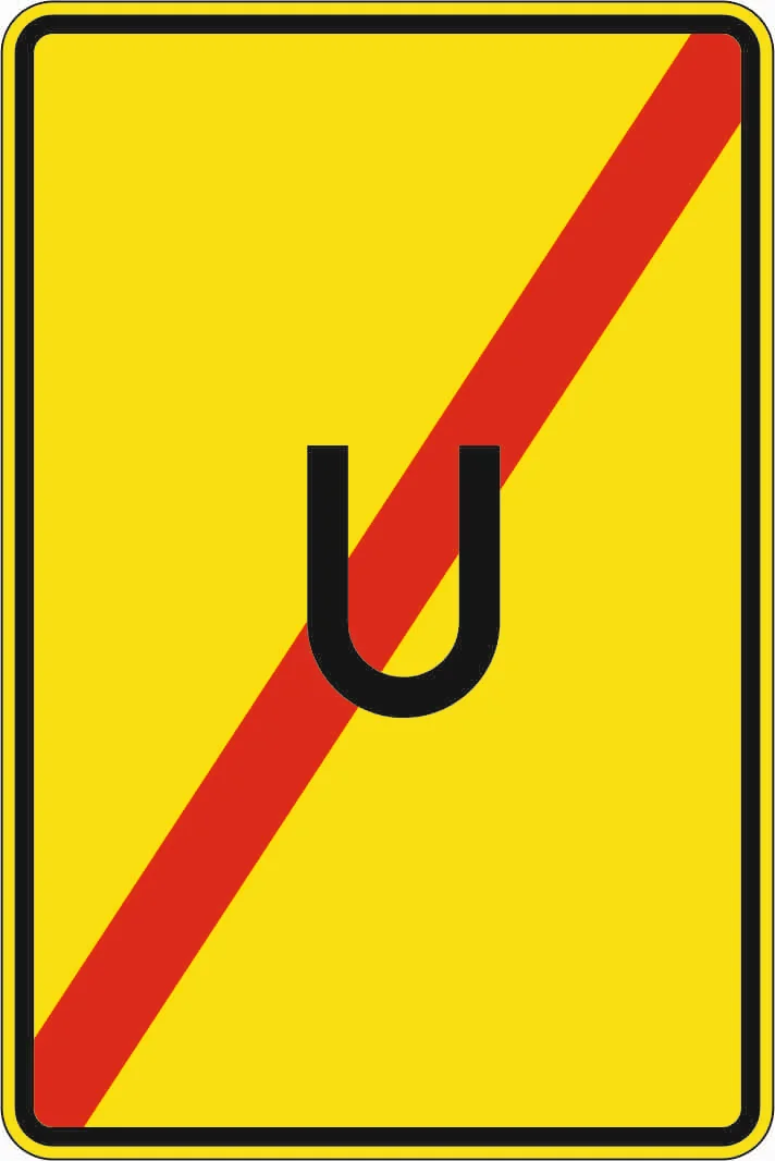 455.2 - Ende der Umleitung (in Verb. m. Z 455.1) road sign