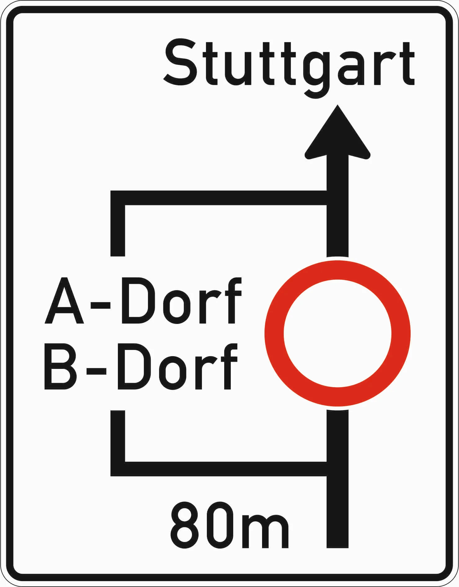 458 - Planskizze znak drogowy