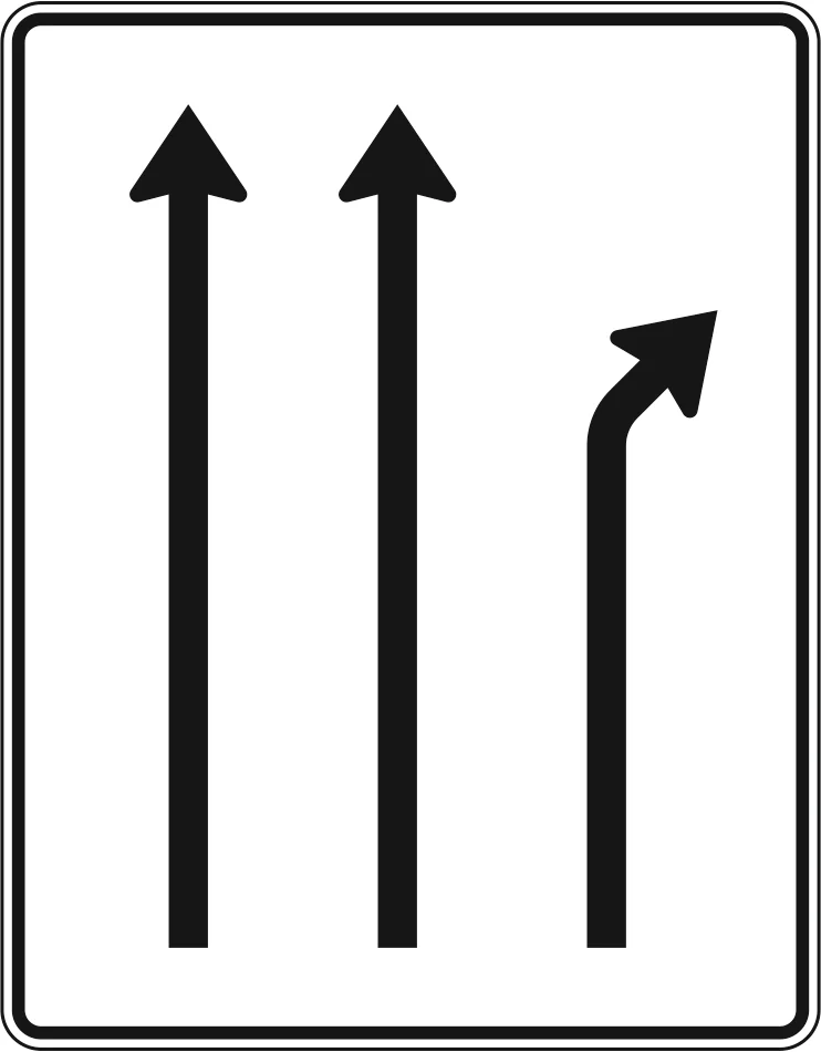 533 - Panel de separación de carriles señal de tráfico