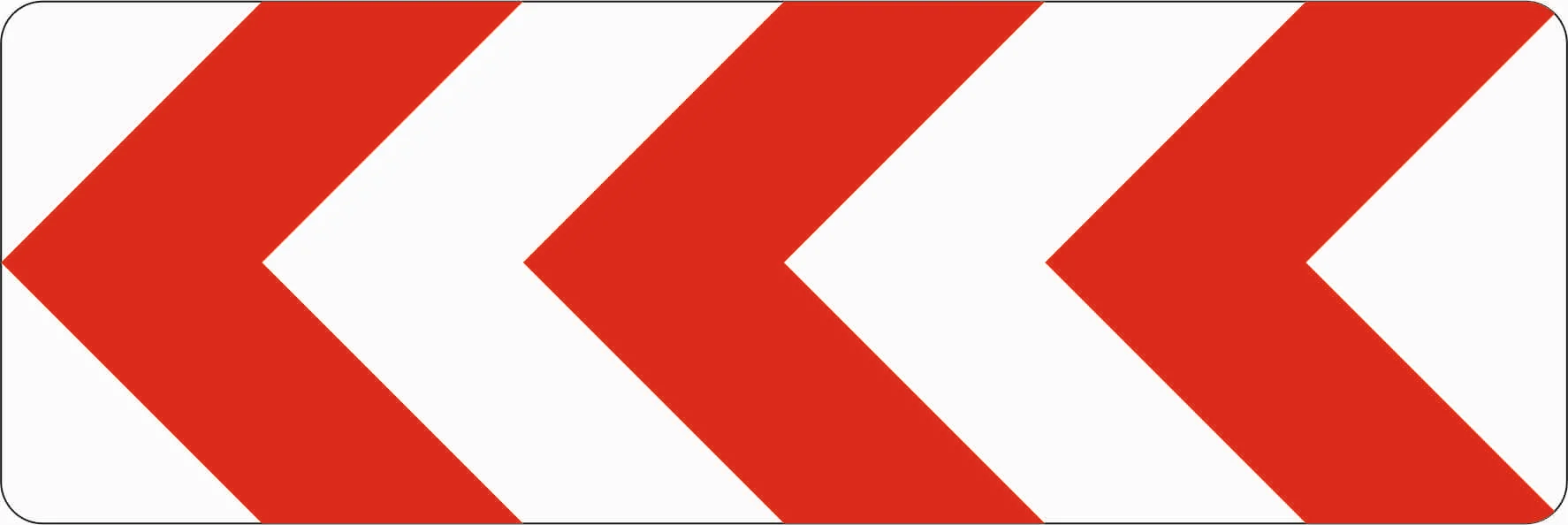 625-11 - Richtungstafel in Kurven - linksweisend: 500 x 1500 Verkehrsschild