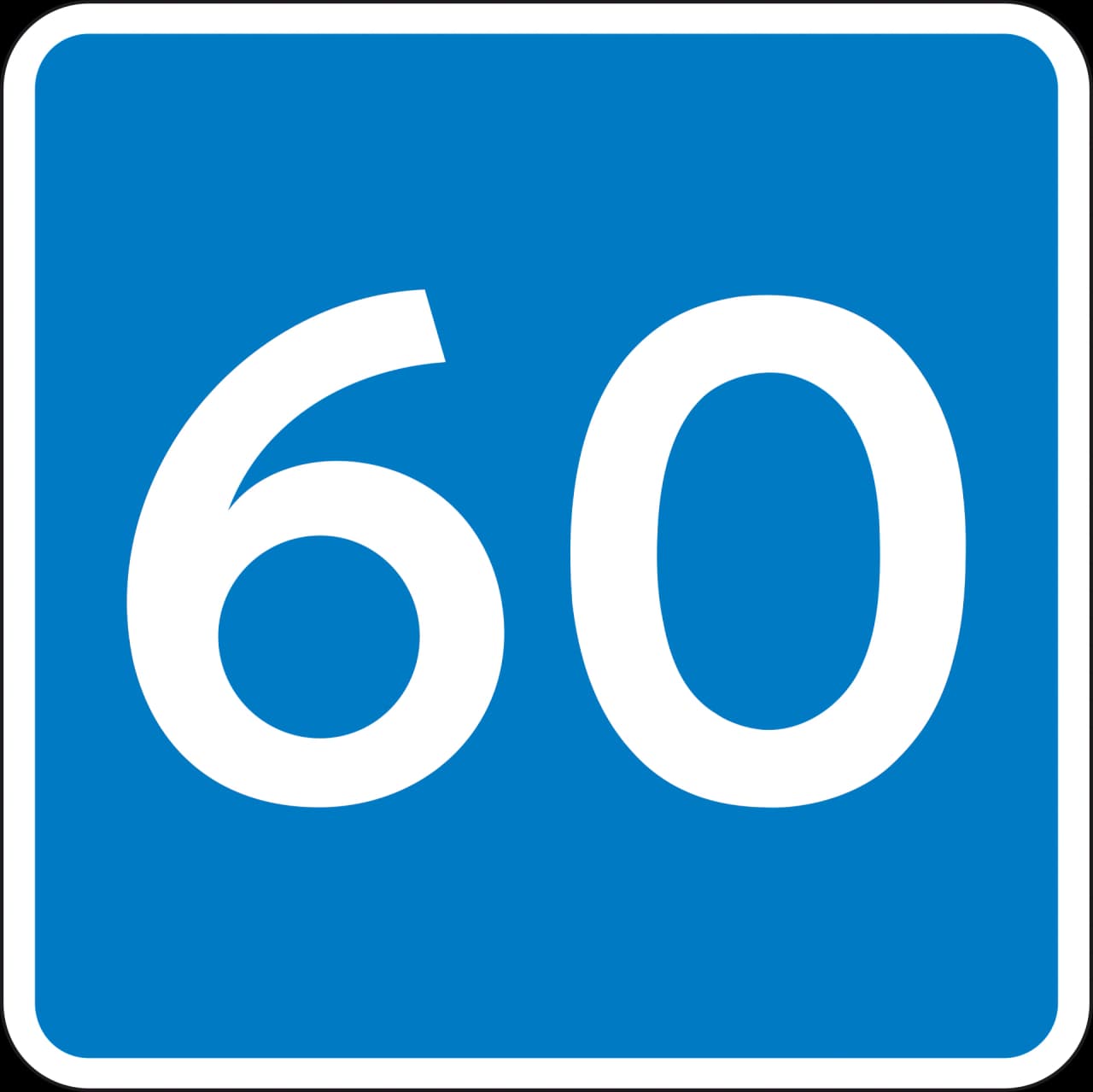 E39 - Advisory maxspeed road sign
