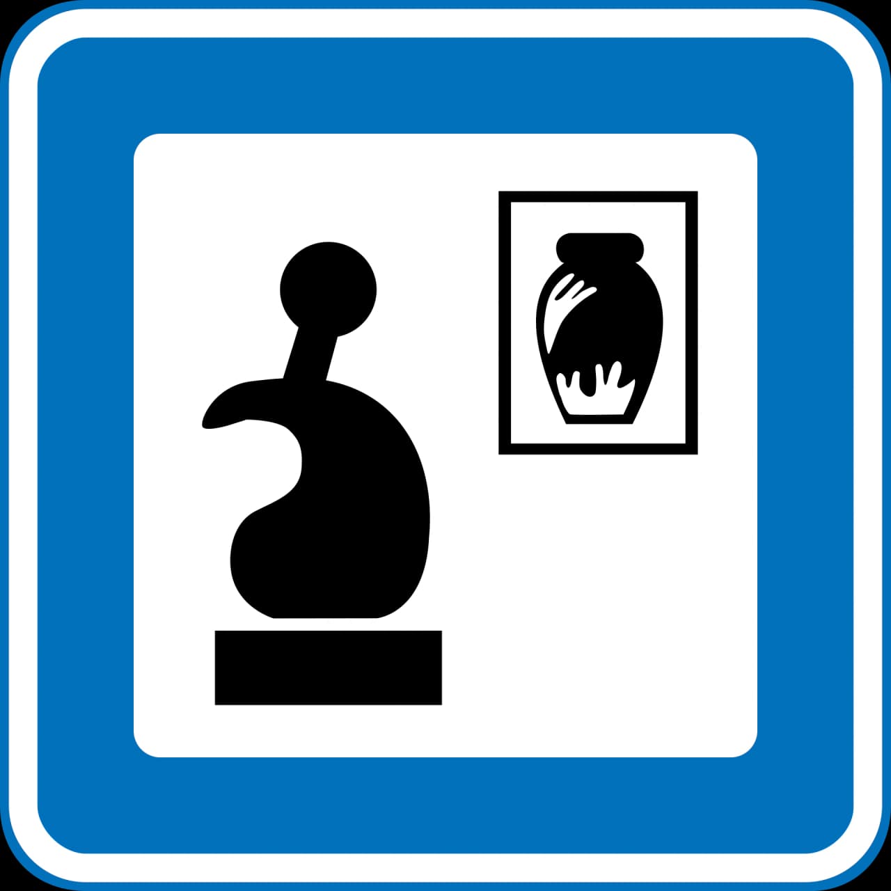 M126 - Art, pottery, etc. road sign