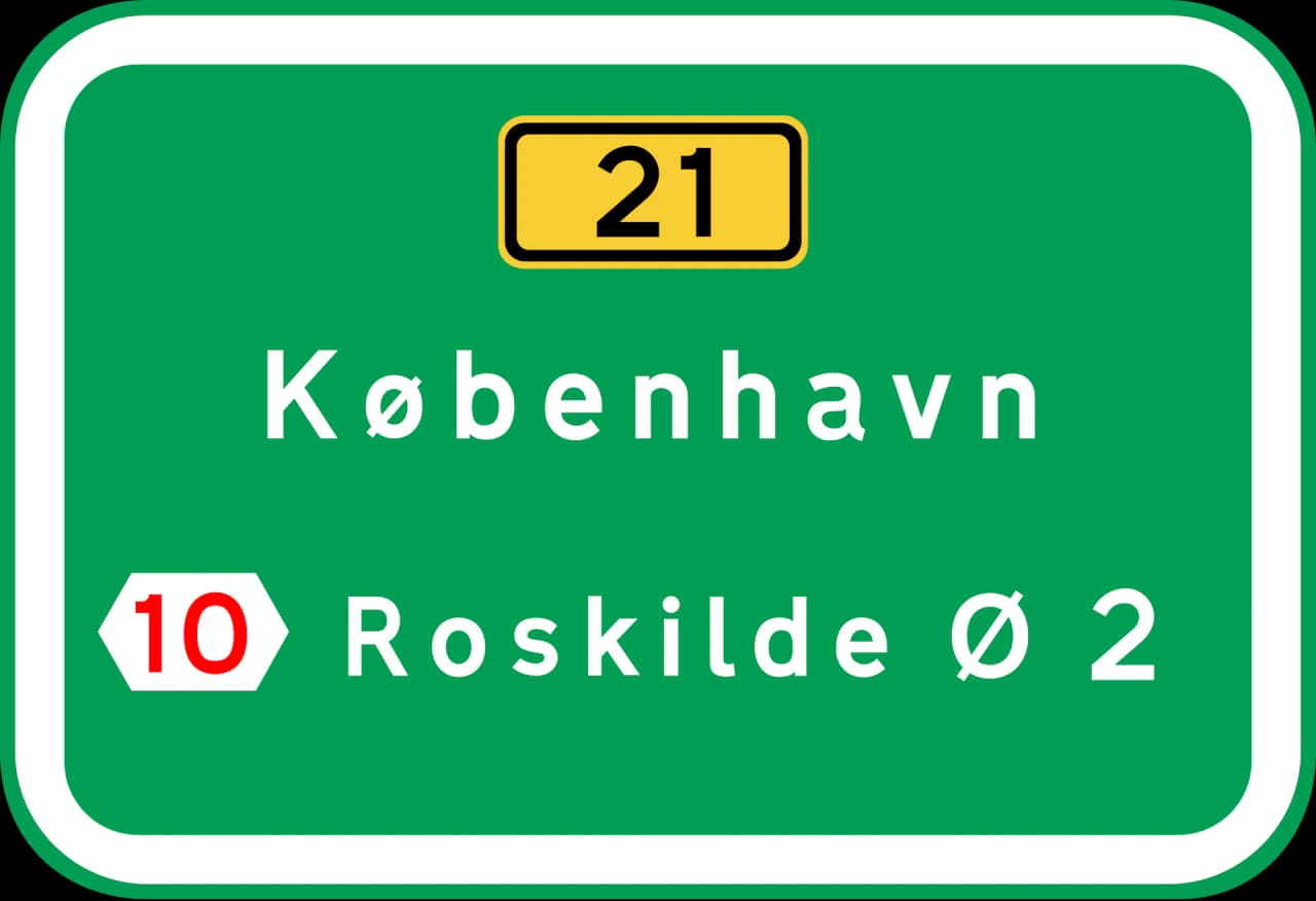 J11 - Assigned lane(s) road sign