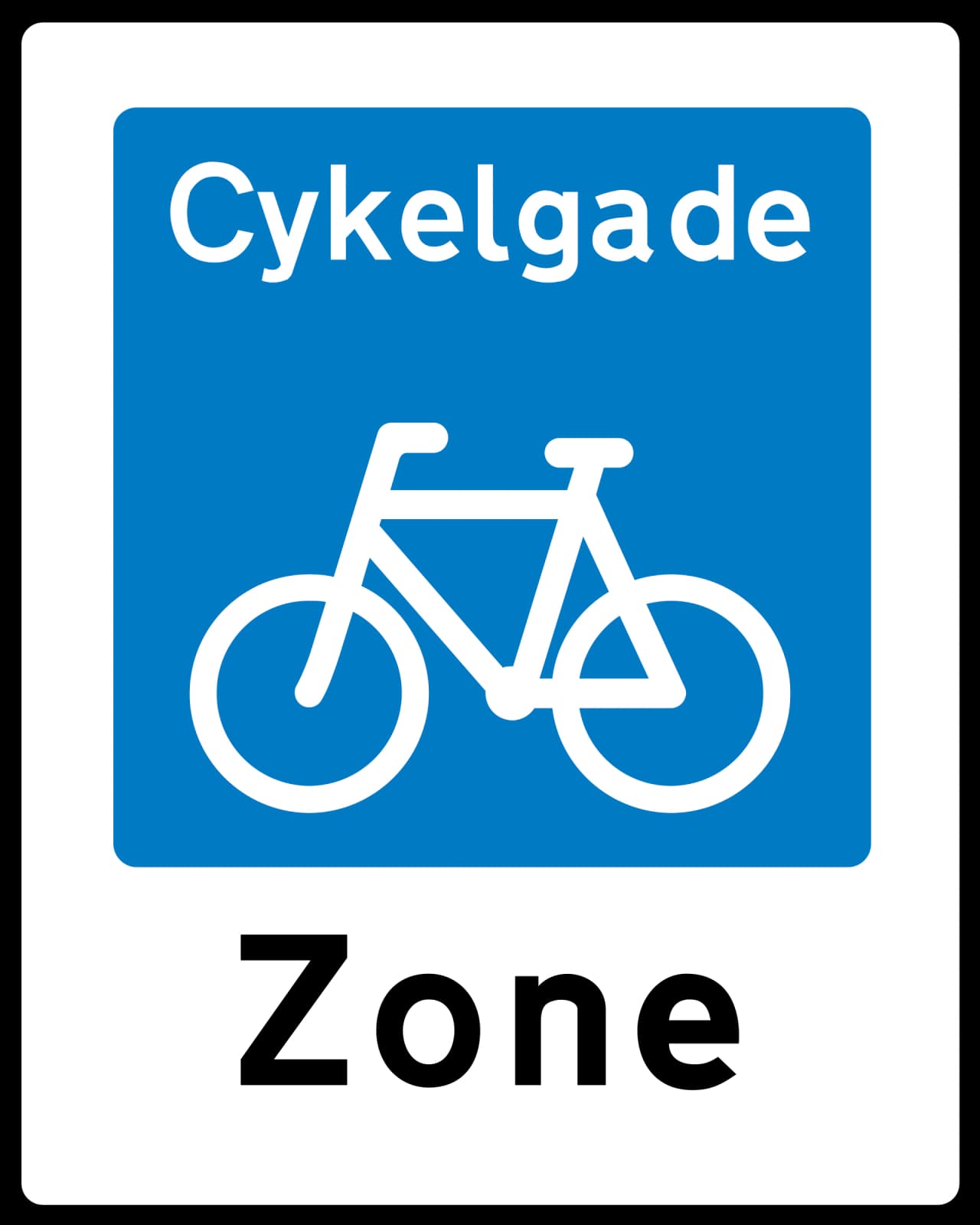 E47 - Bicycle boulevard road sign