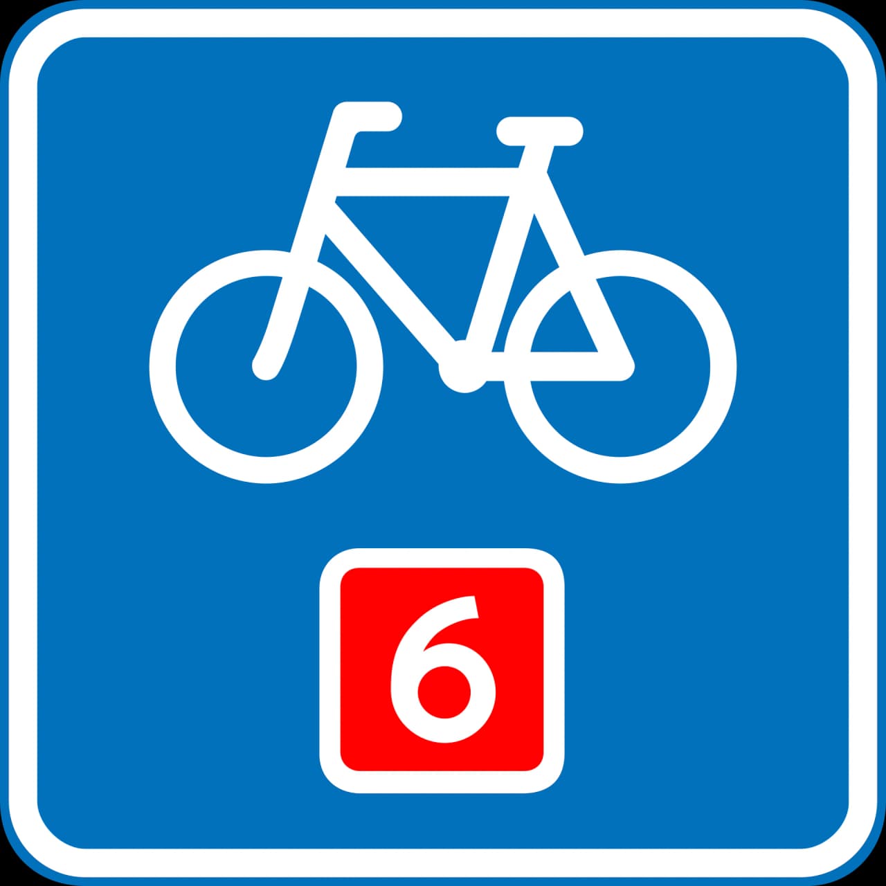 F21.1 - Bicycle route road sign