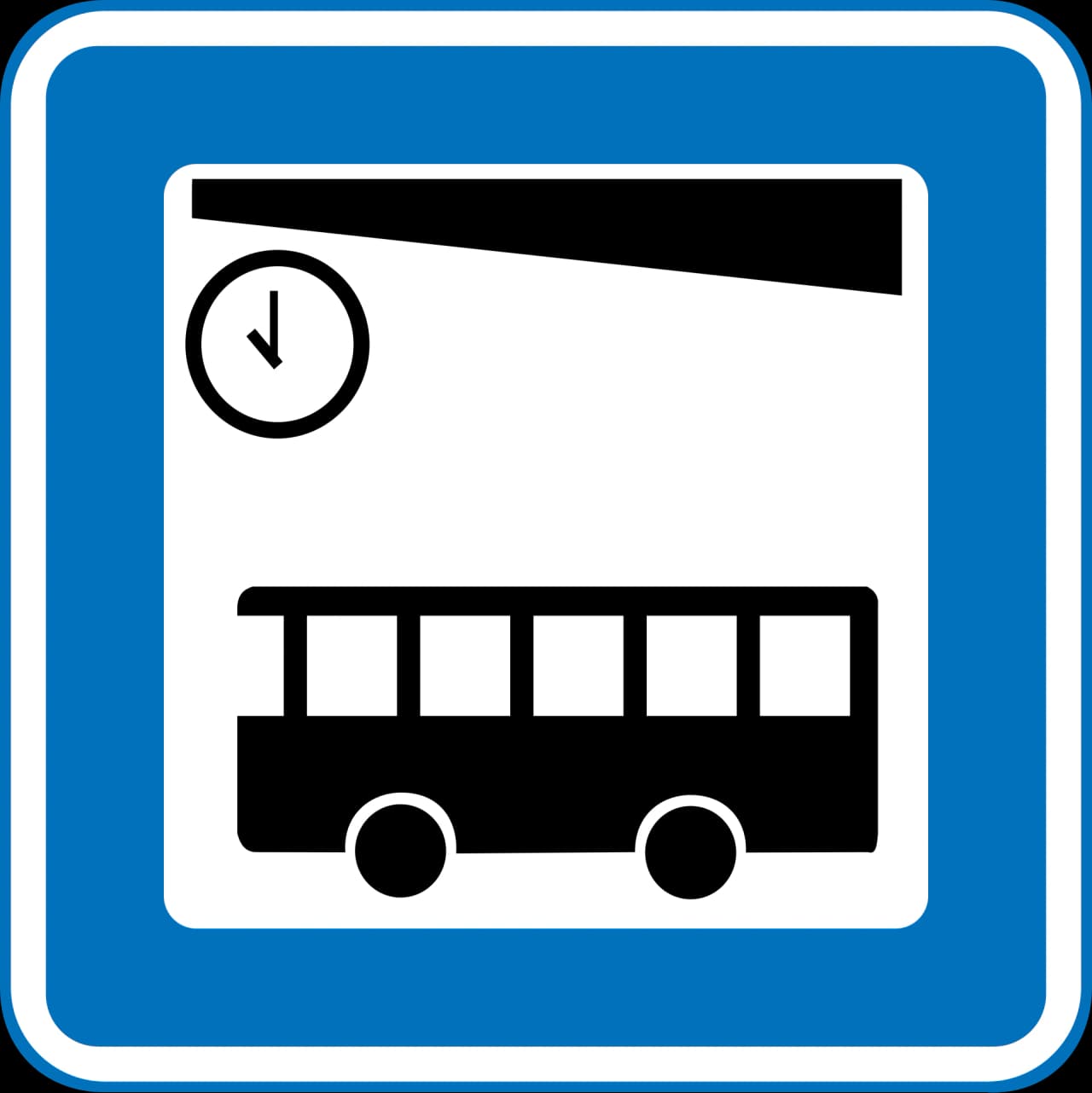 M14 - Bus station road sign