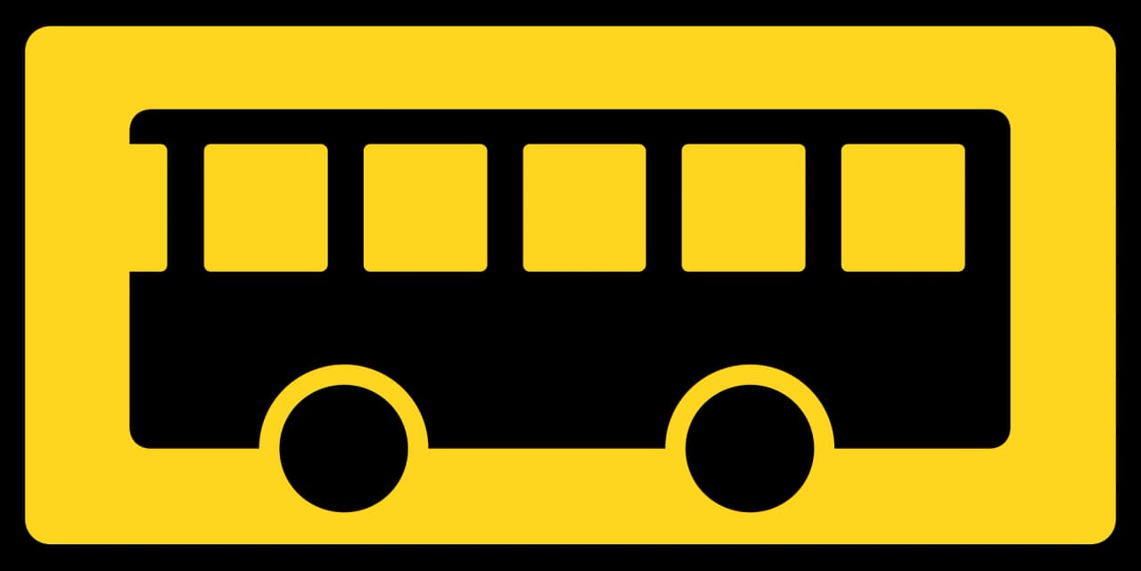 E31 - Bus stop road sign