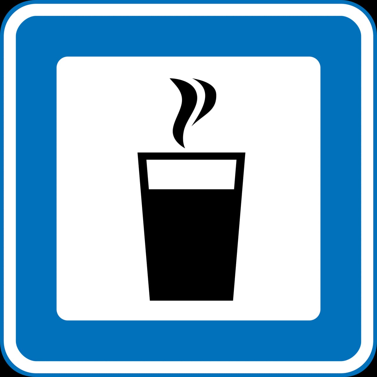 M111 - Café road sign