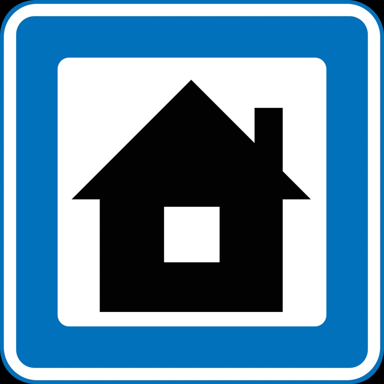 M33 - Camping cabins road sign