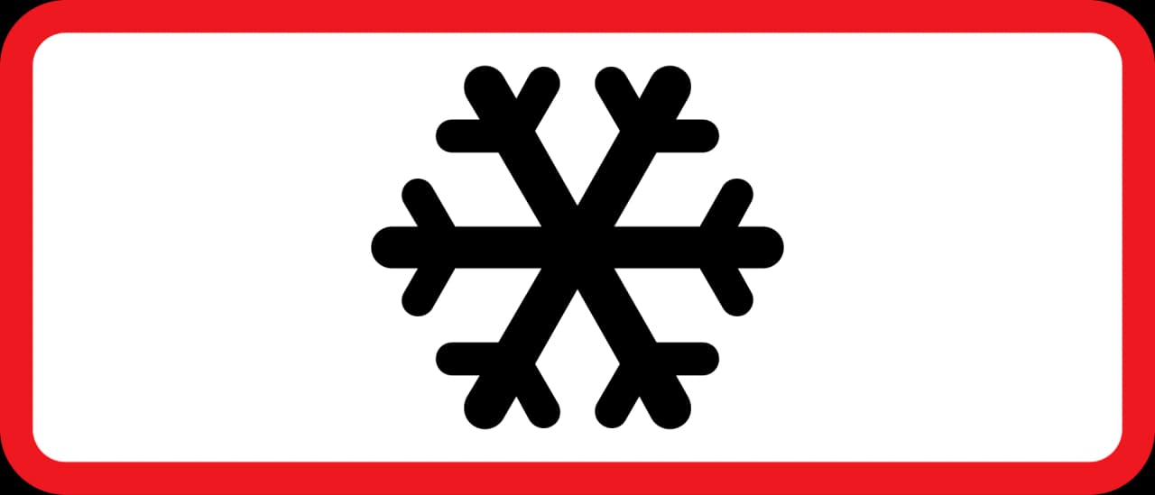 UA31 - Road can be icy road sign