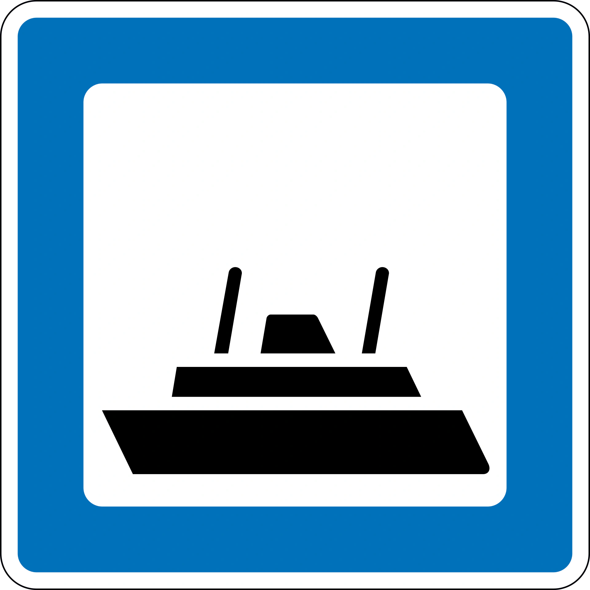 M11 - Car ferry road sign
