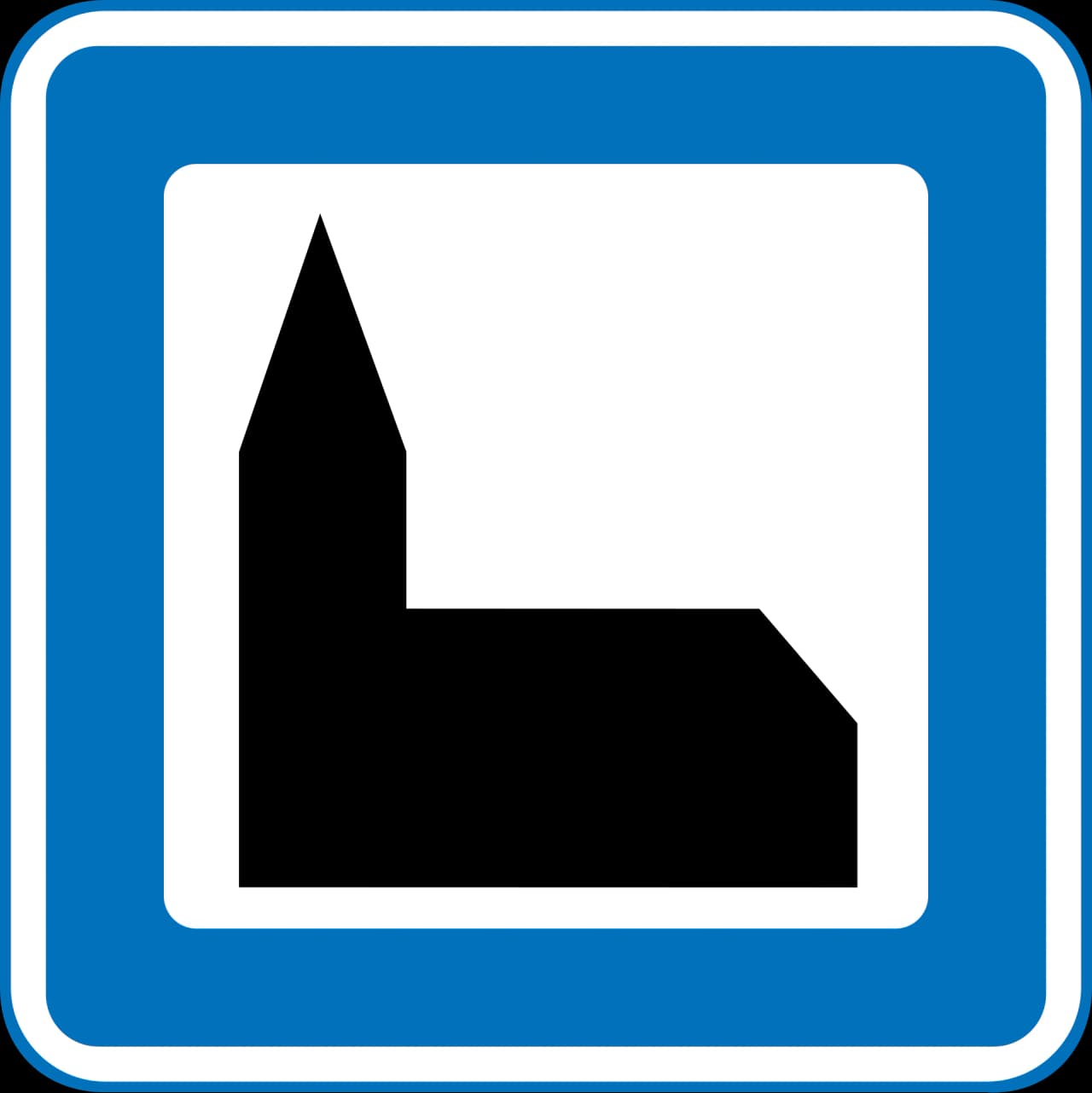 M51 - Church road sign
