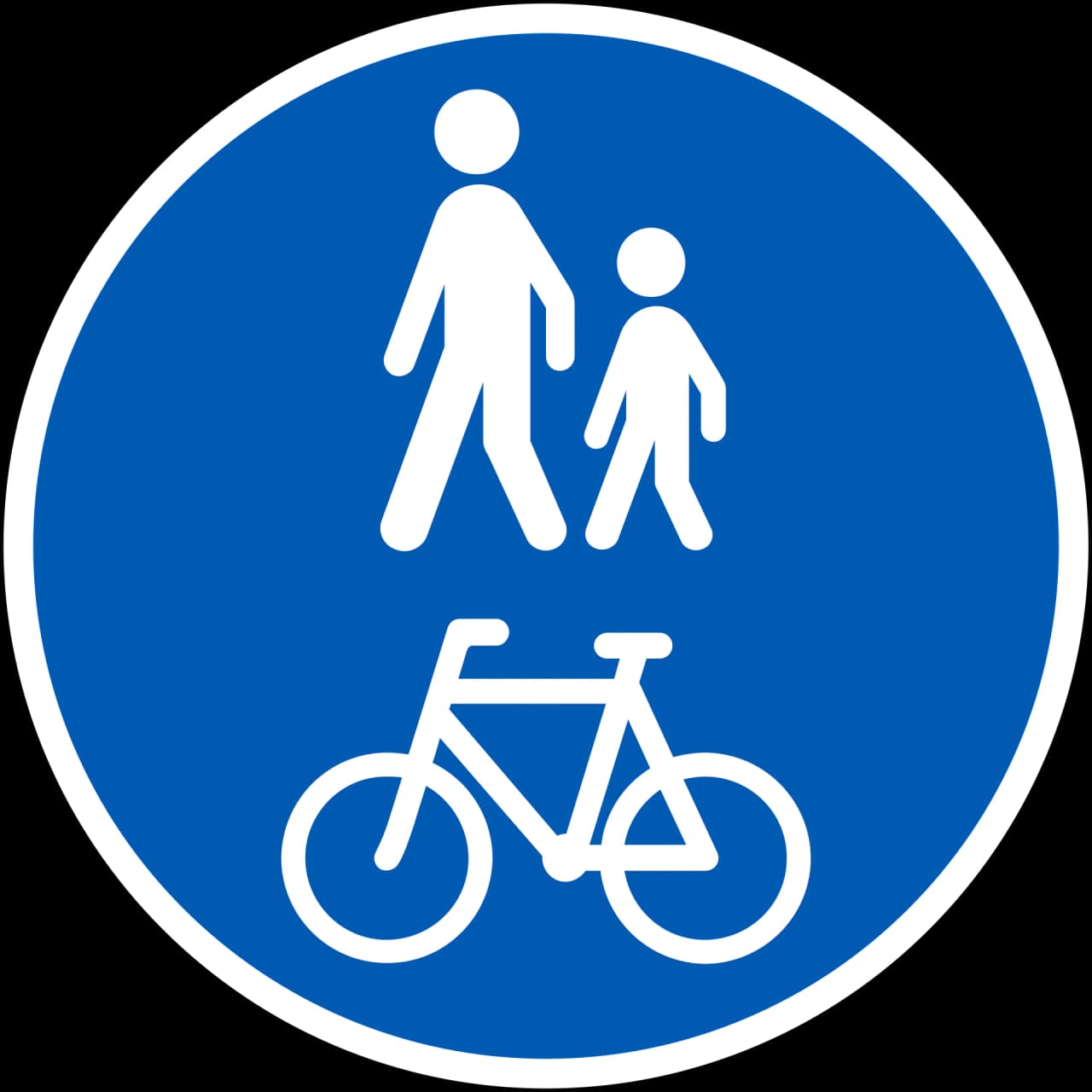 D27 - Combined path road sign
