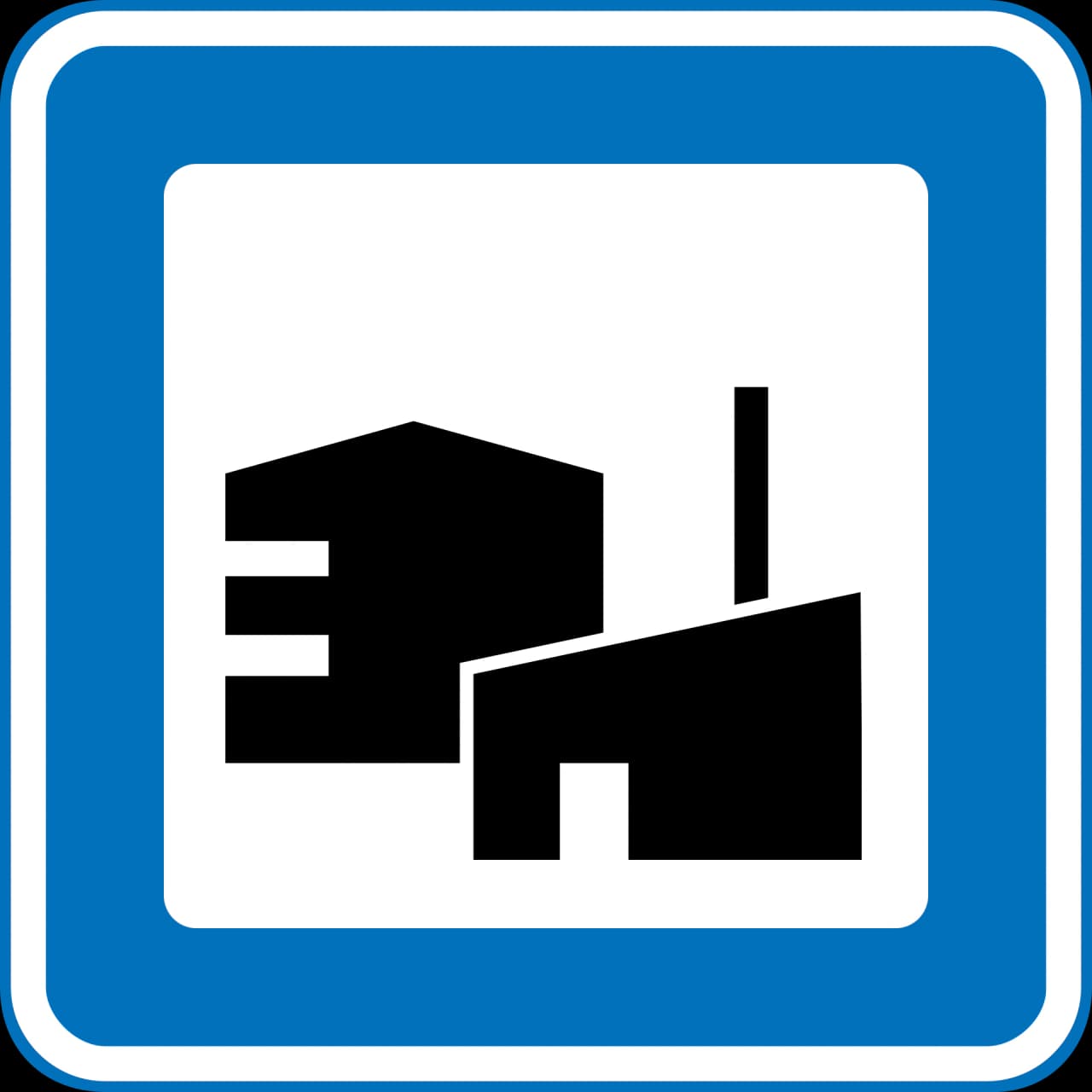 M120 - Commercial district road sign