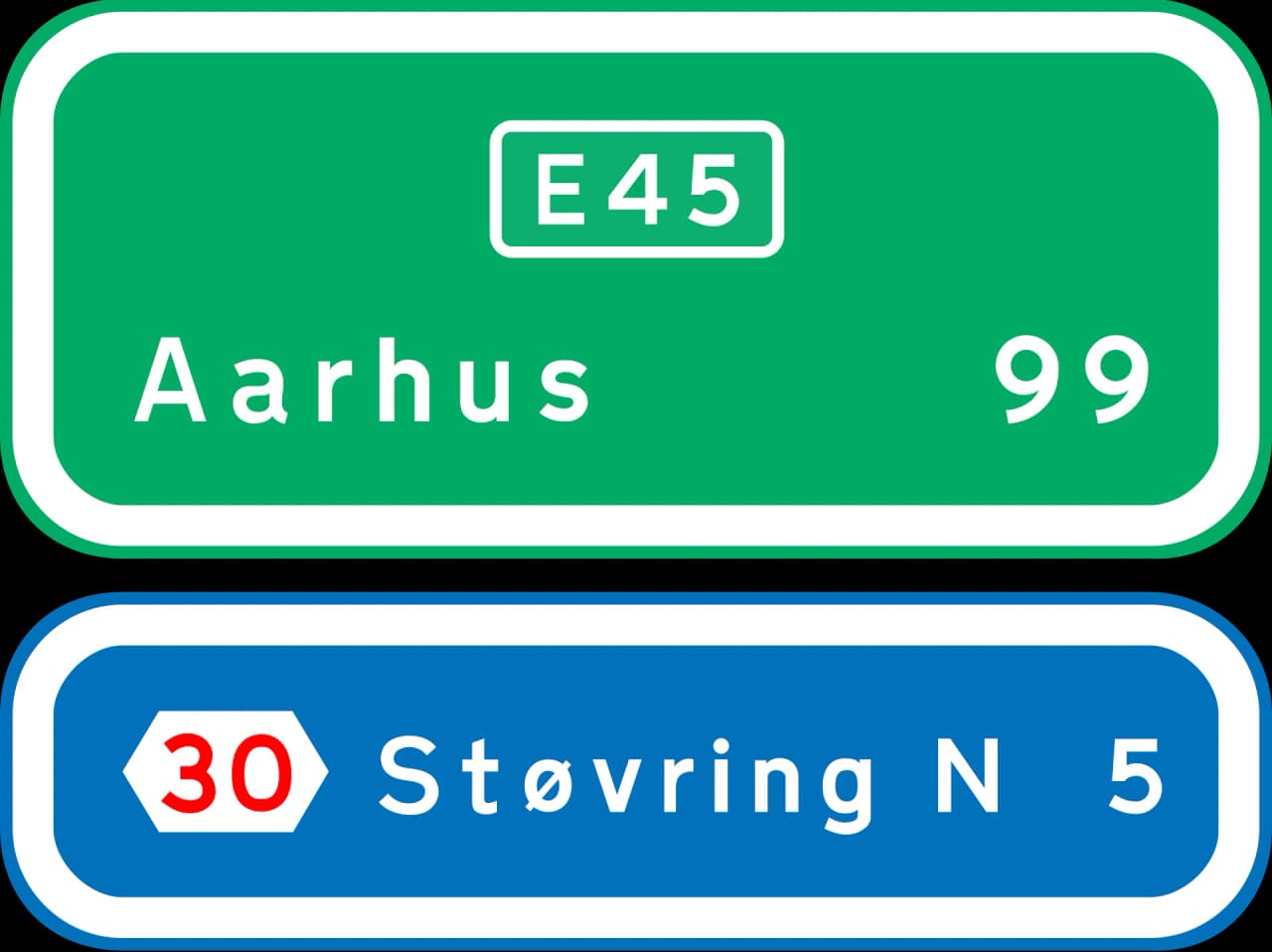 K11 - Route confirmation road sign