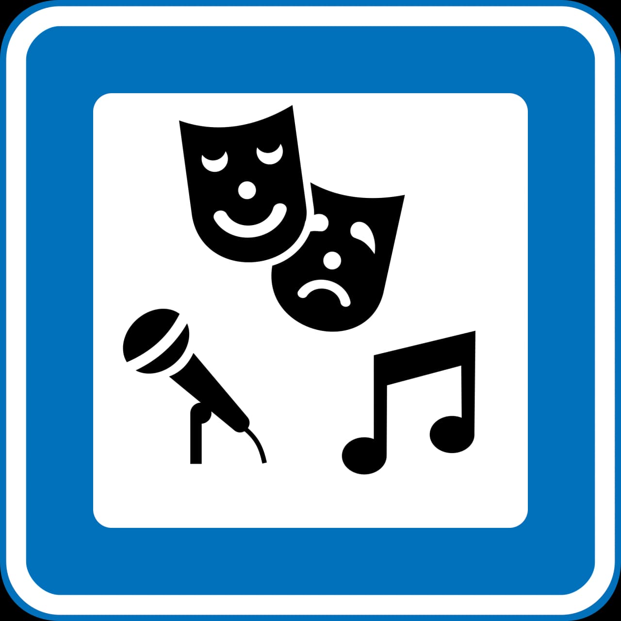 M130 - Cultural center road sign