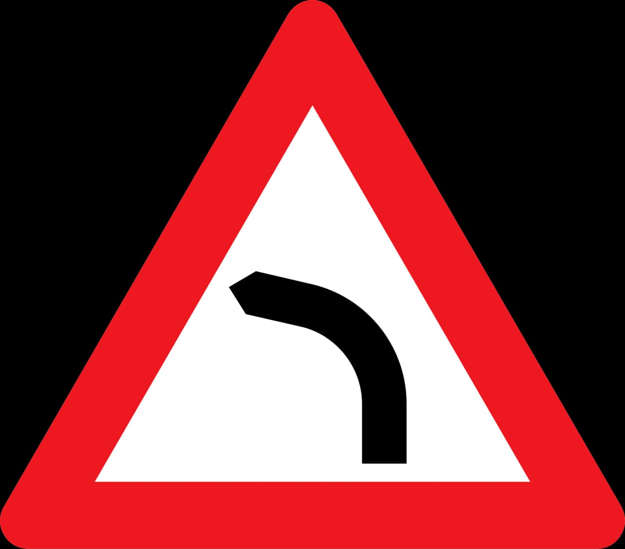 A41.2 - Curve to the left road sign