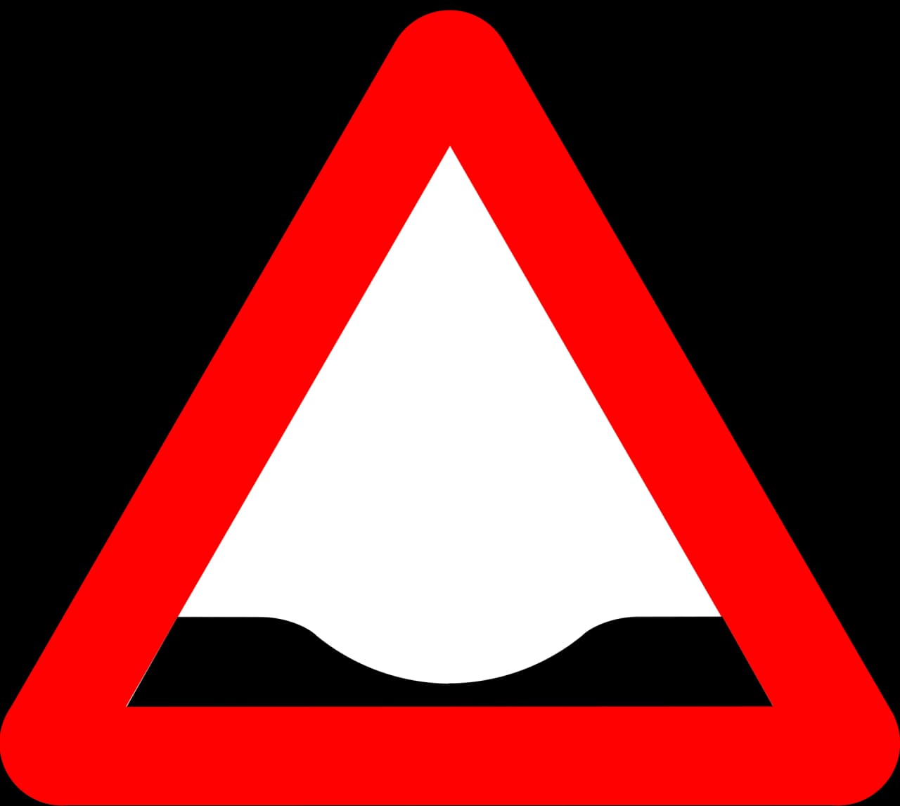 A38 - Dip road sign