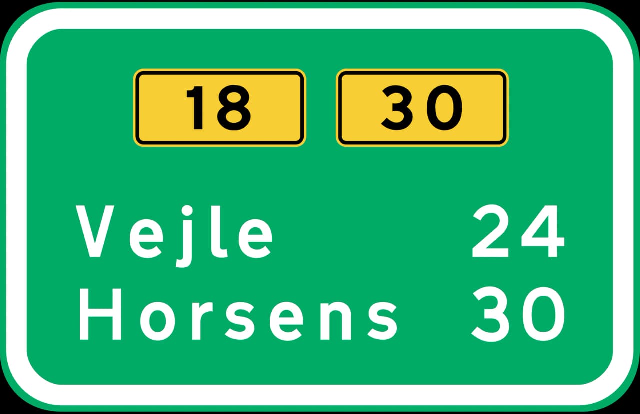 K12 - Distance information road sign