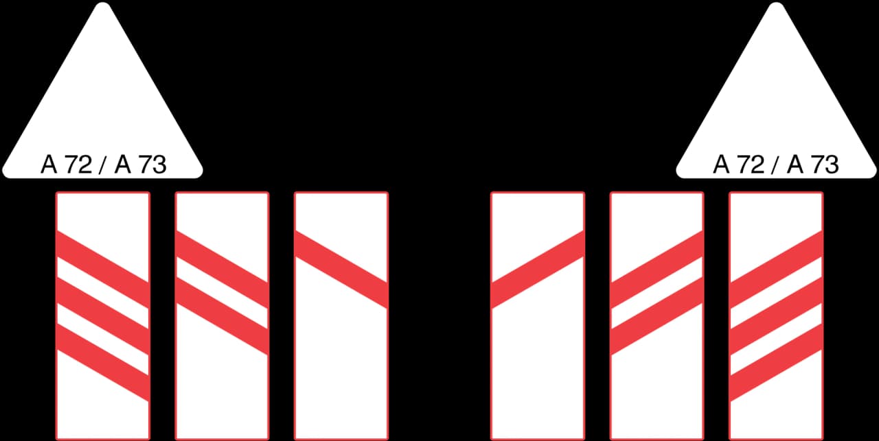A75 - Distance to level crossing road sign