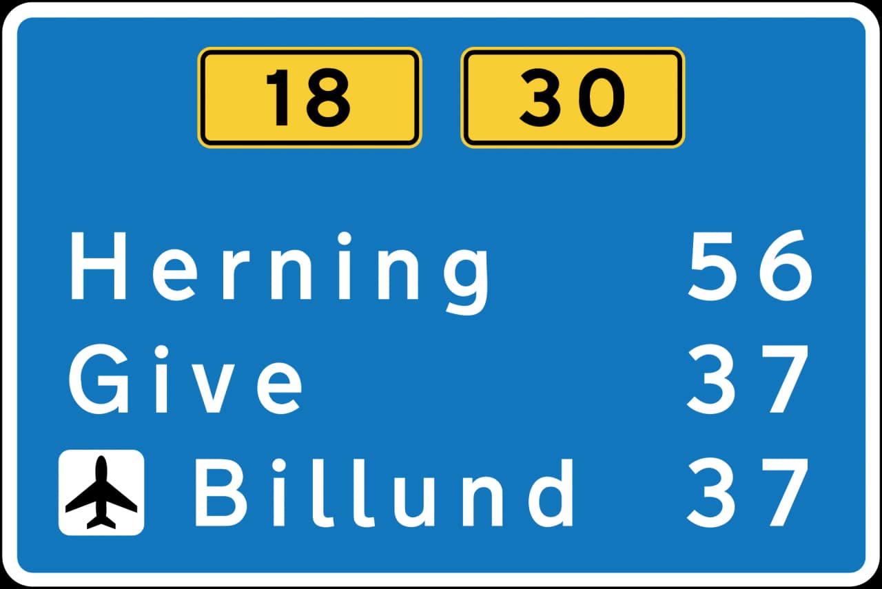 H41 - Distance sign road sign
