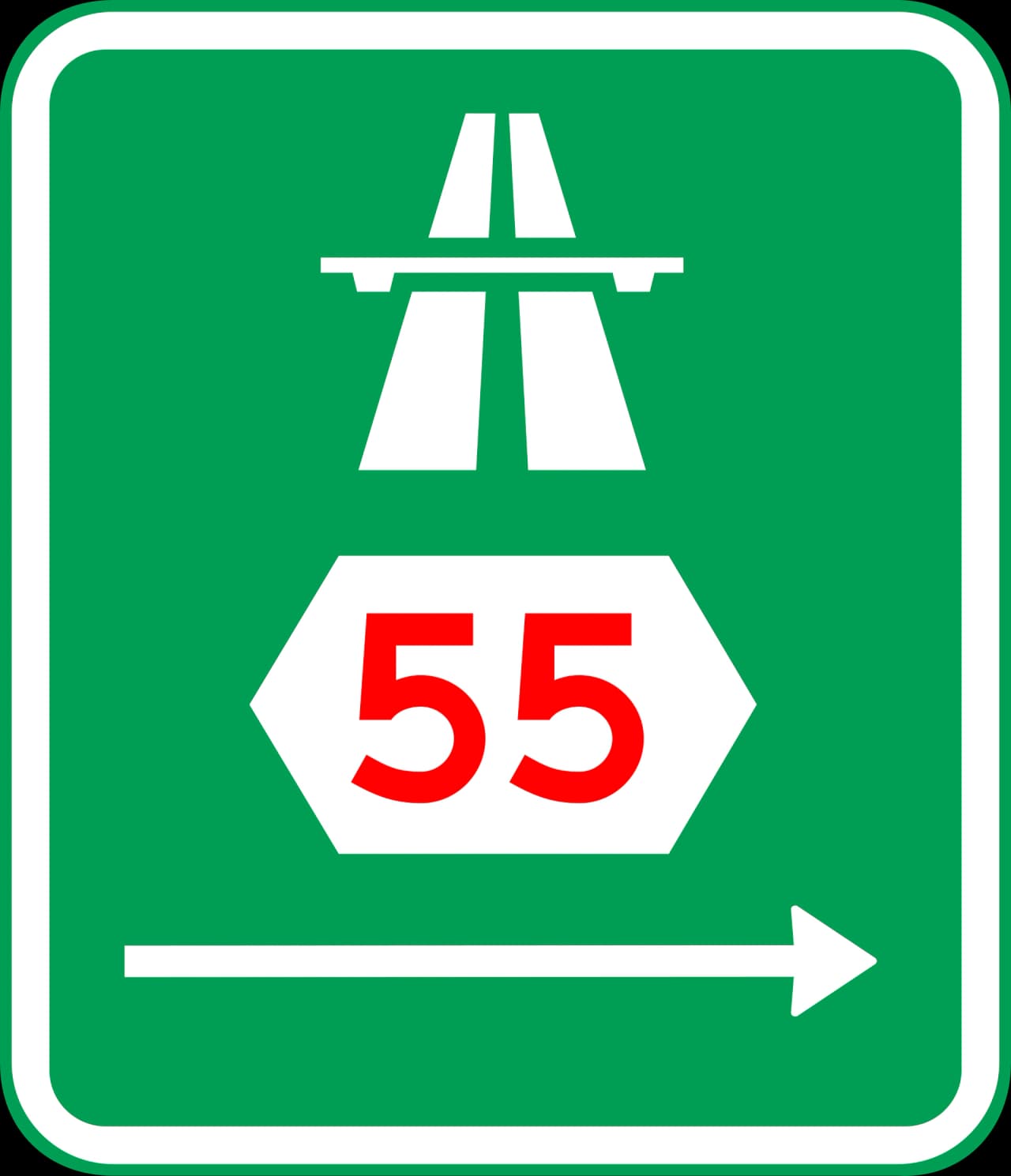 F34.1 - Traffic diversion route road sign