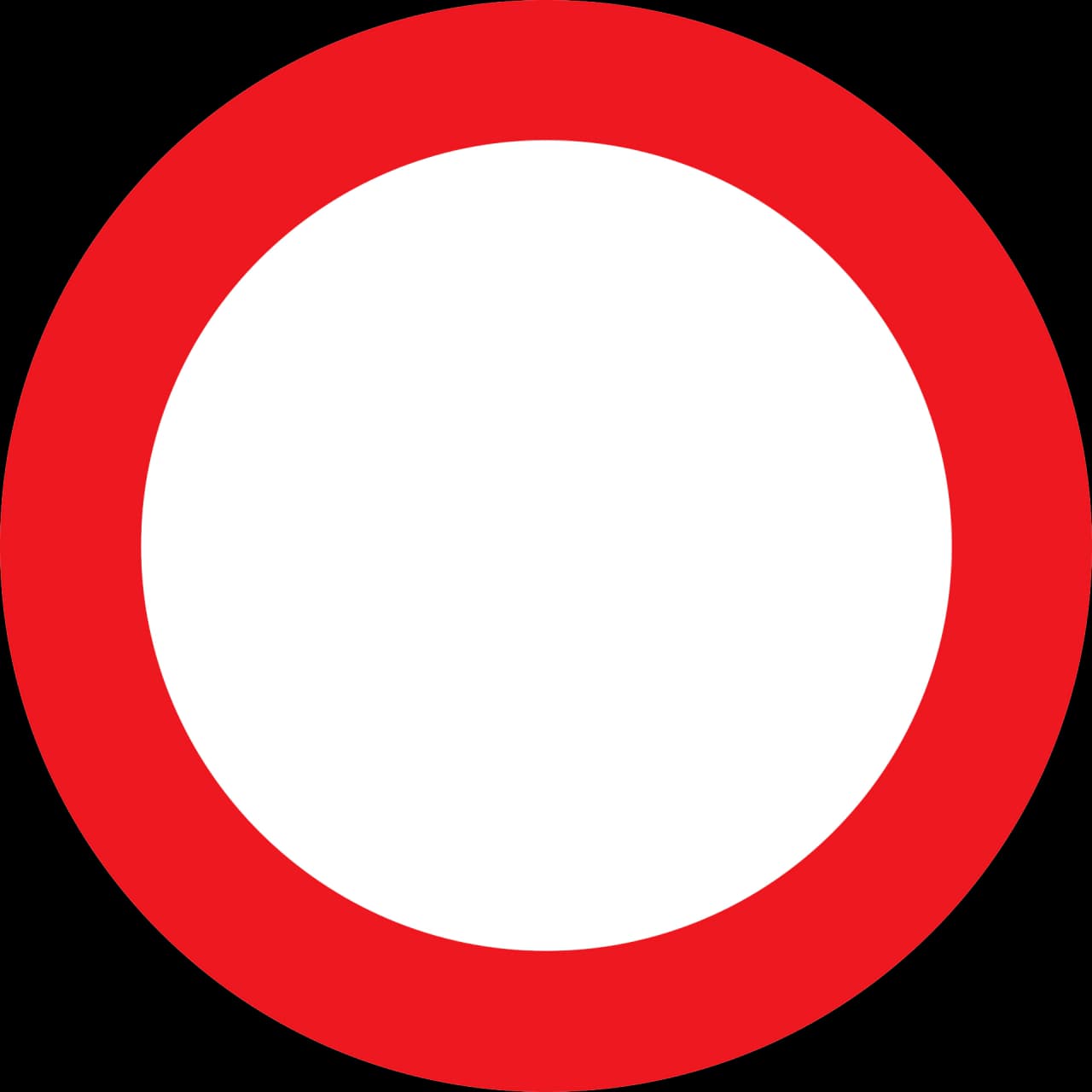 C21 - Driving in both directions prohibited road sign
