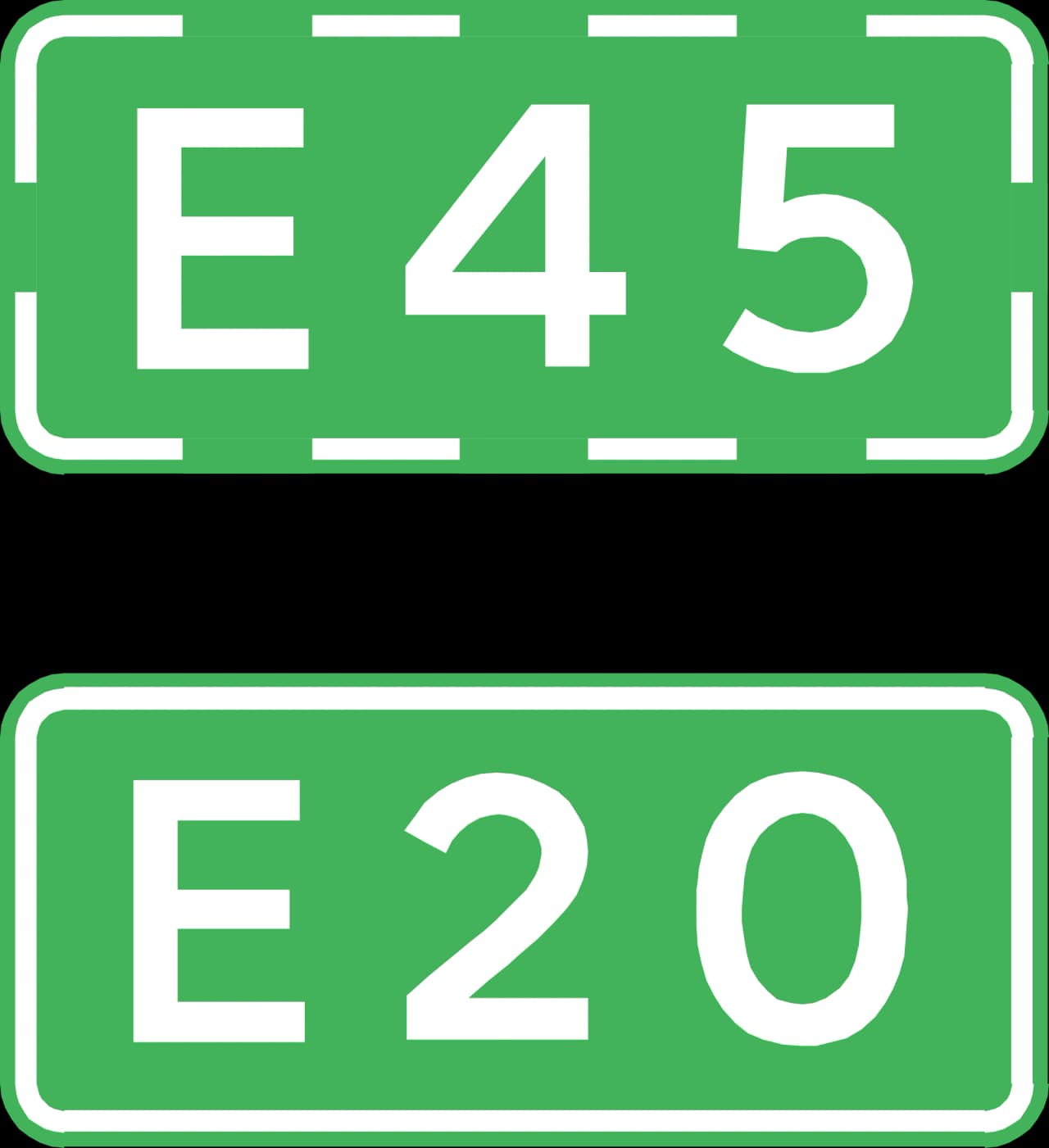 L41 - E-Road road sign