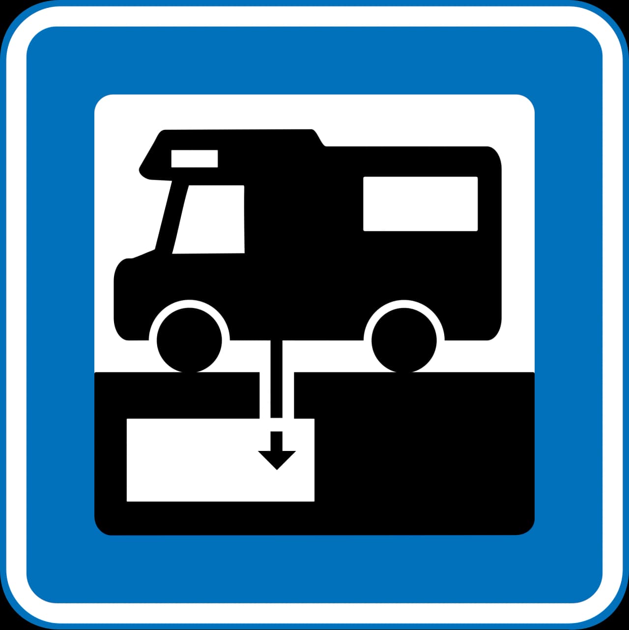 M47 - Emptying chemical toilet road sign