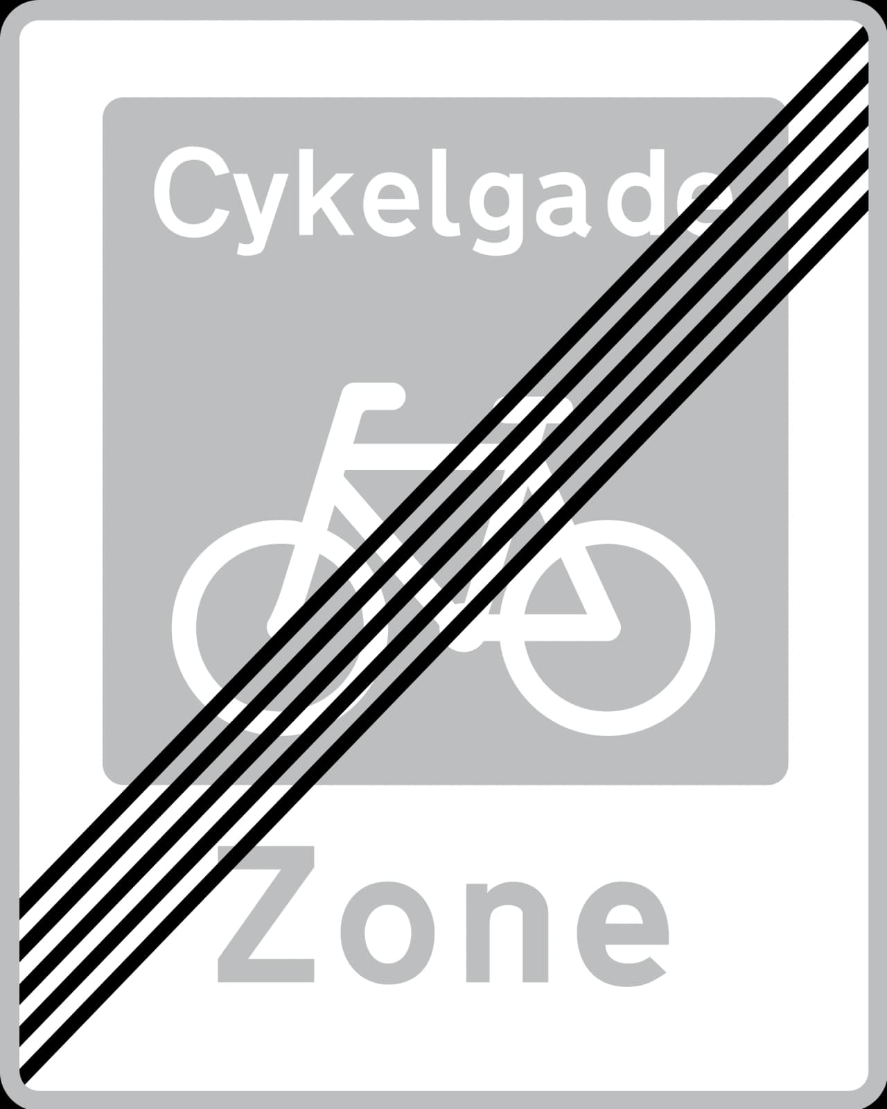 E48 - End of Bicycle boulevard road sign