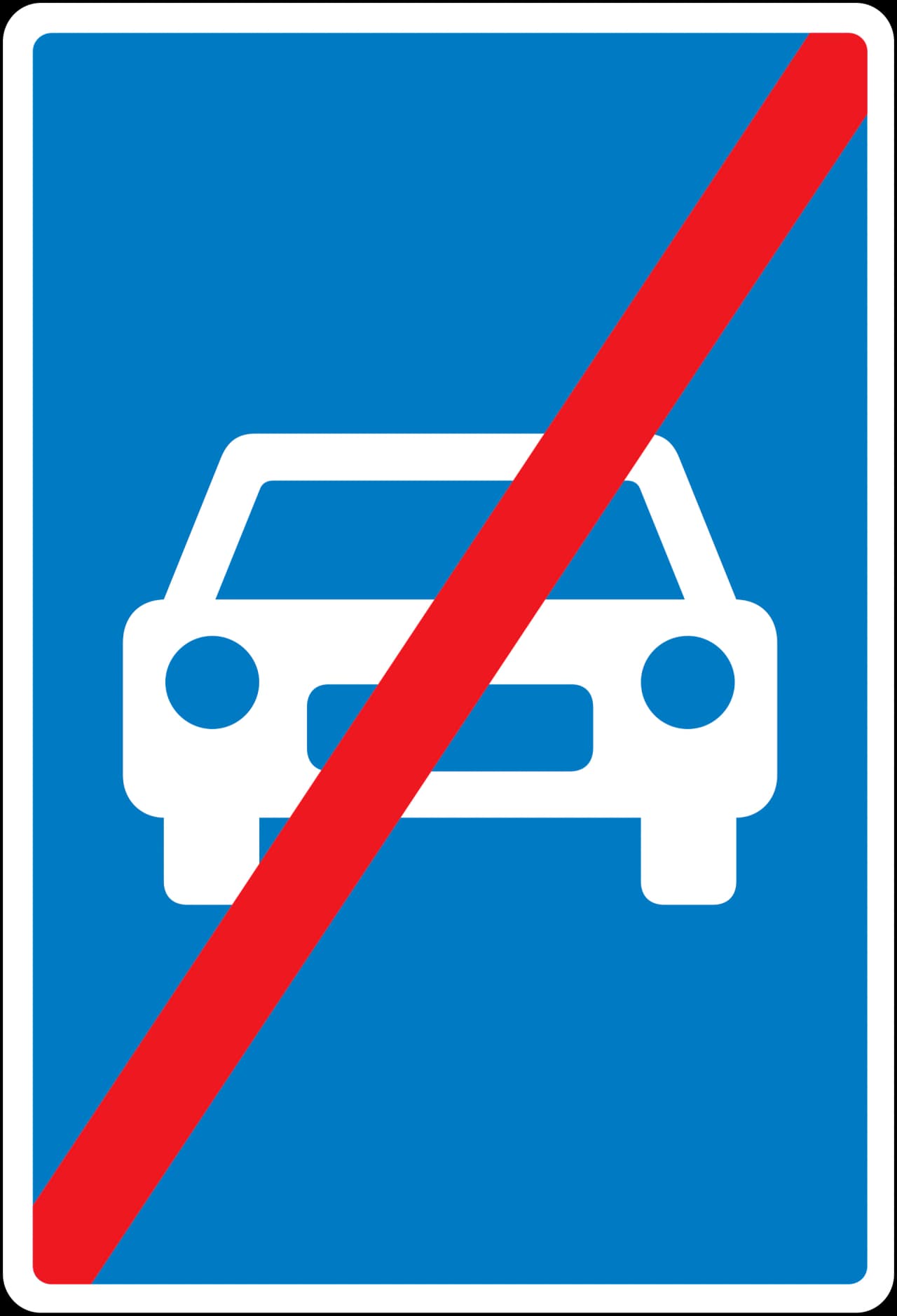 E45 - End of Expressway road sign