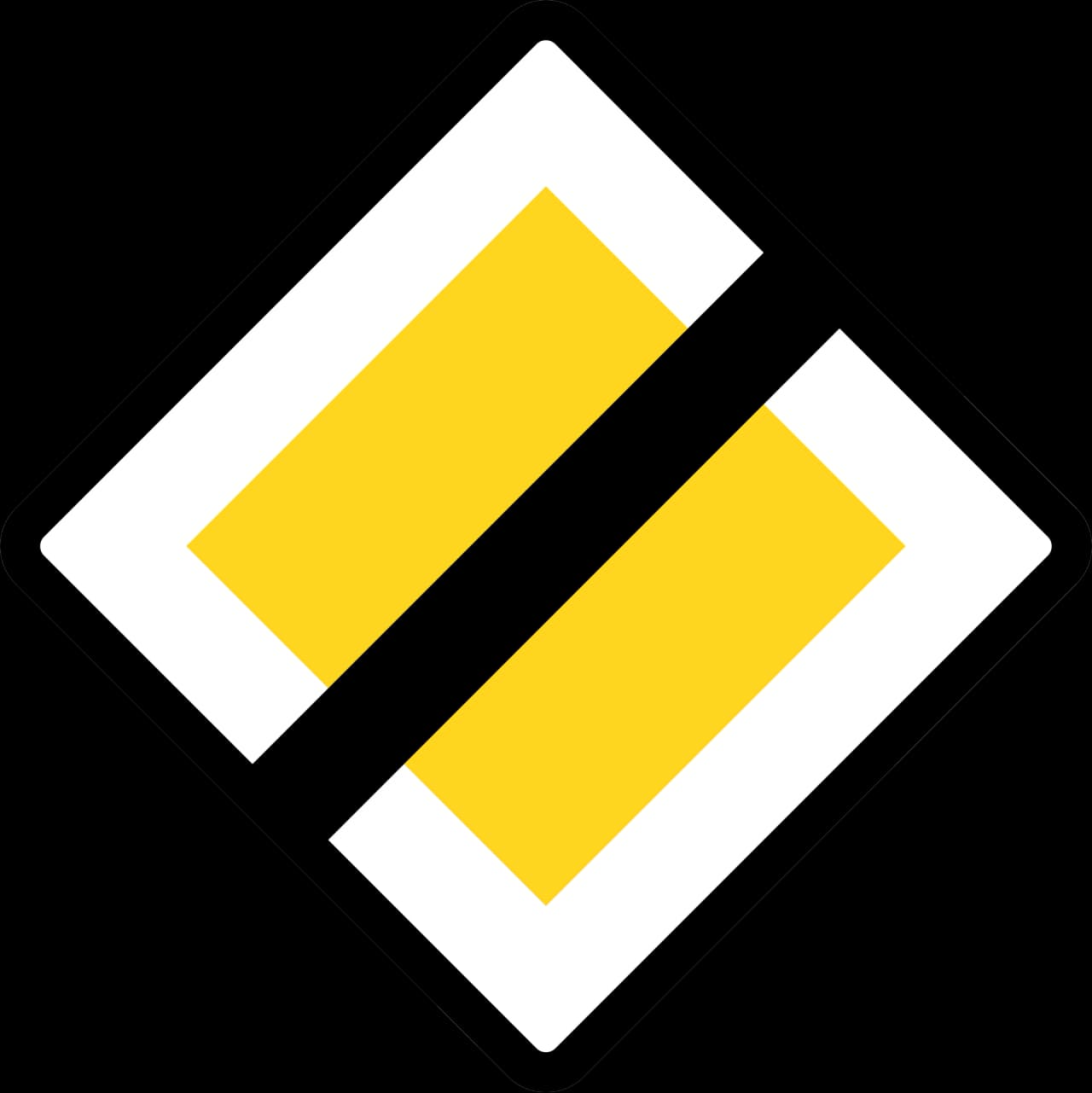B17 - End of main road road sign